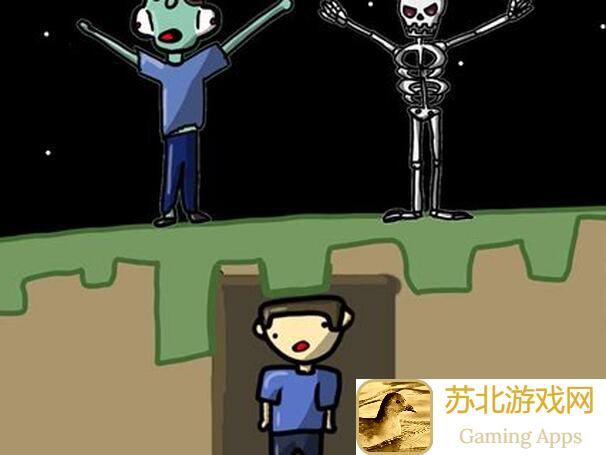 我的世界：移动版生存技能攻略大揭秘！教你如何打造防怪门，僵尸看到都心态崩了！