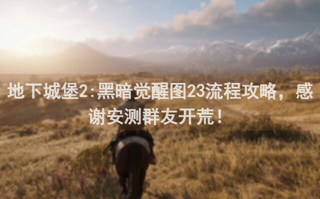 地下城堡2:黑暗觉醒图23流程攻略，感谢安测群友开荒！